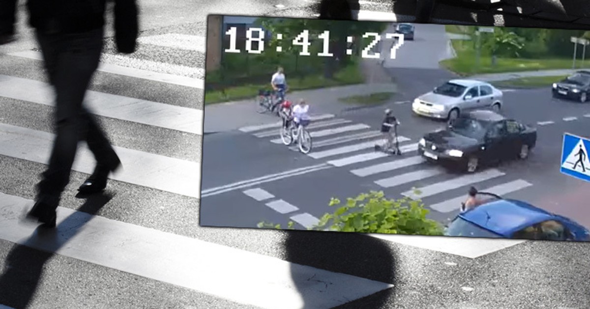 Groźne zdarzenie na przejściu dla pieszych