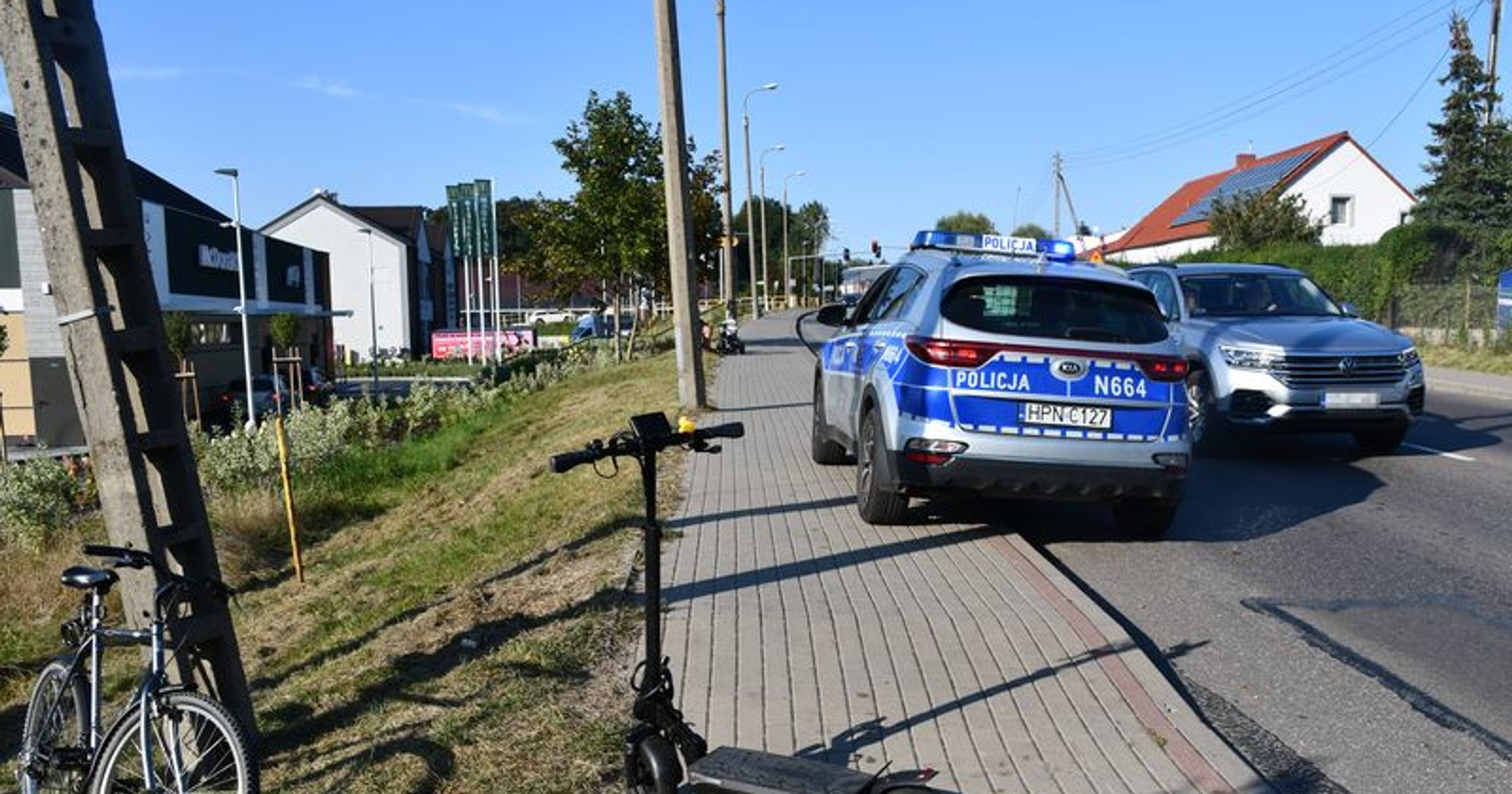 Zderzenie rowerzysty i hulajnogi elektrycznej w Kwidzynie. 9-latka w szpitalu