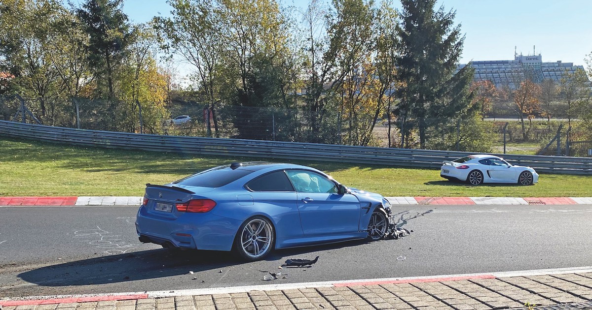 BMW M4 rozbite na Ringu po kilku miesiącach wypływa jako... bezwypadkowe