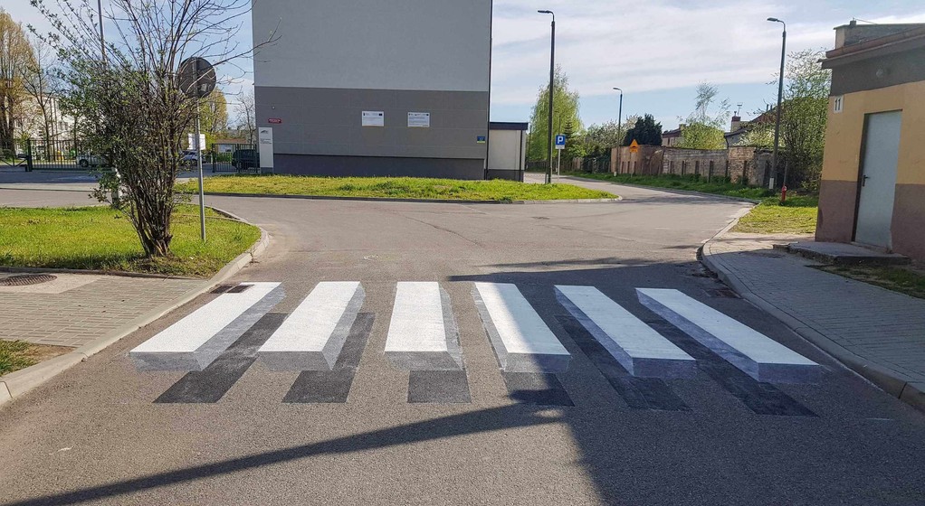 Trójwymiarowe przejście dla pieszych w Częstochowie
