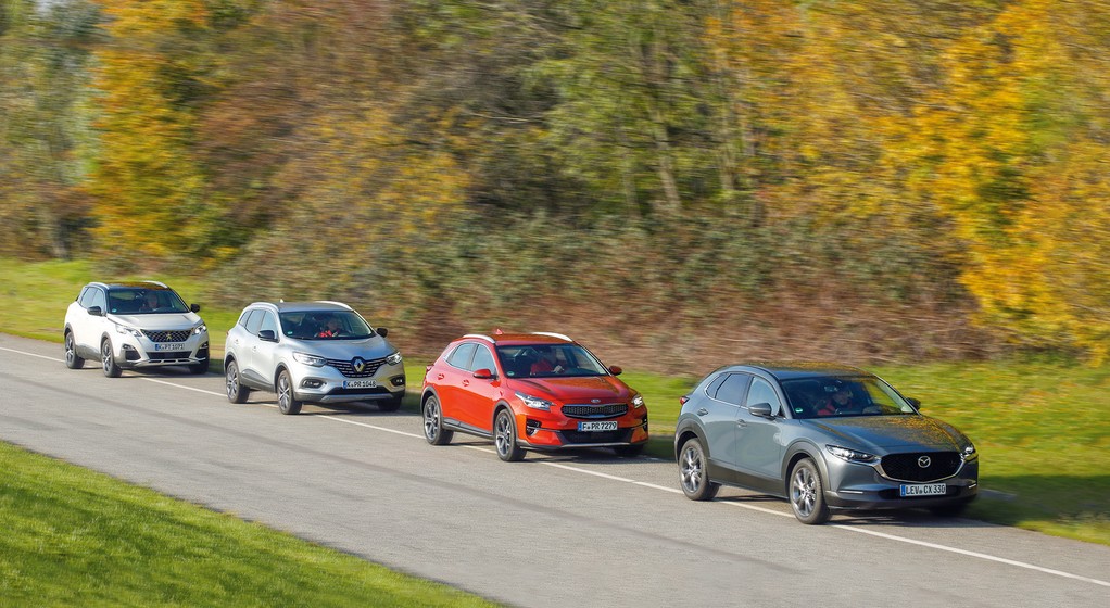 Porównanie: Kia XCeed, Mazda CX-30, Peugeot 3008 i Renault Kadjar