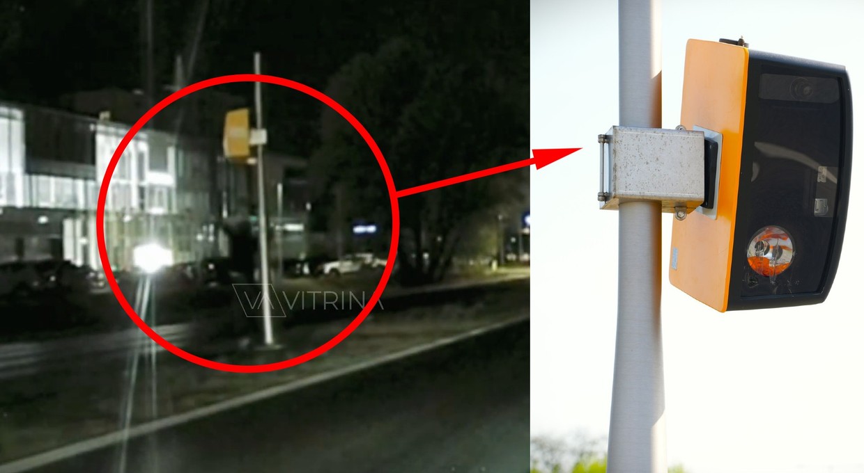 Jest film z niszczenia fotoradaru z Warszawy. Wandal może ponieść konsekwencje