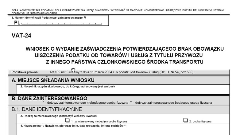 Formularz VAT-24