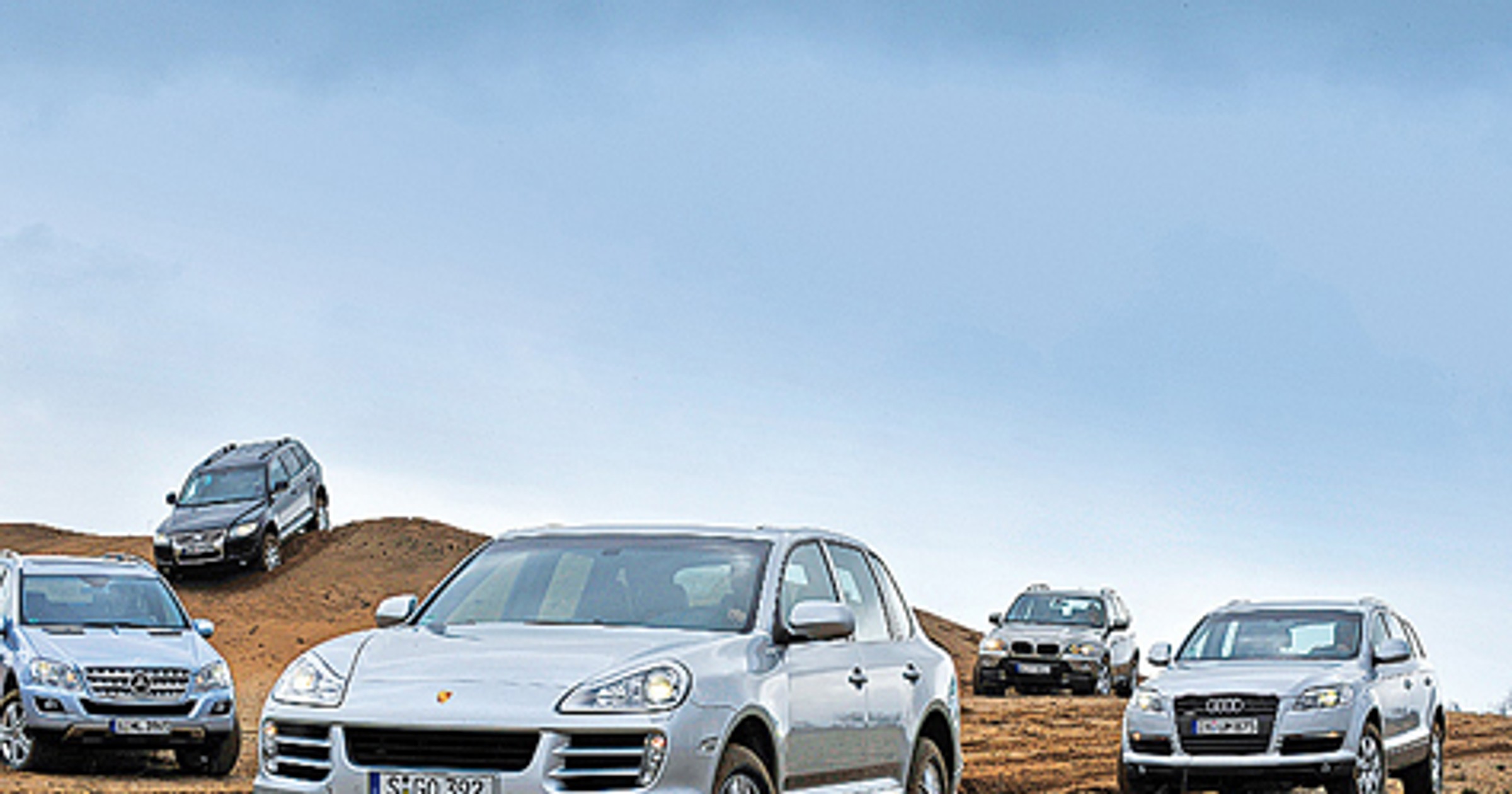 Luksusowe SUV-y z silnikami diesla: BMW X5 kontra Volkswagen Touareg, Porsche Cayenne, Mercedes ML i Audi Q7