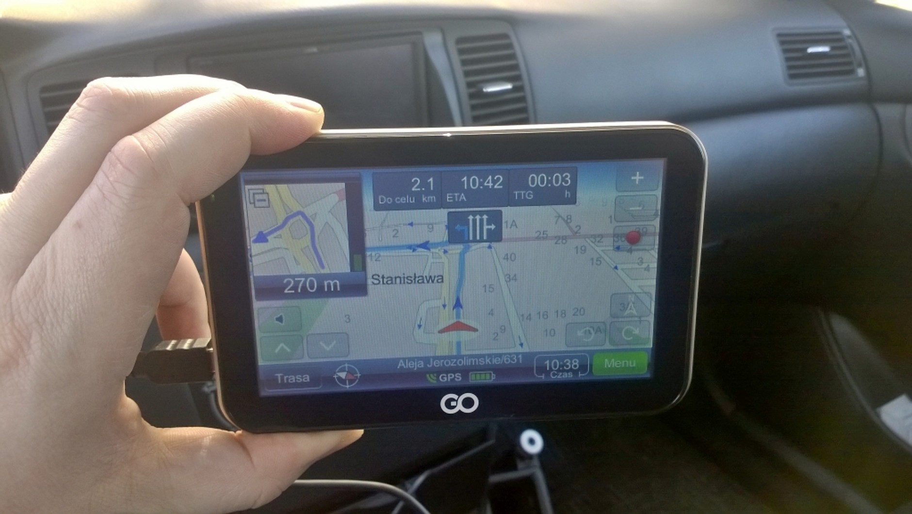 Wyświetlacz w Goclever 5070 jest dość przeciętny.