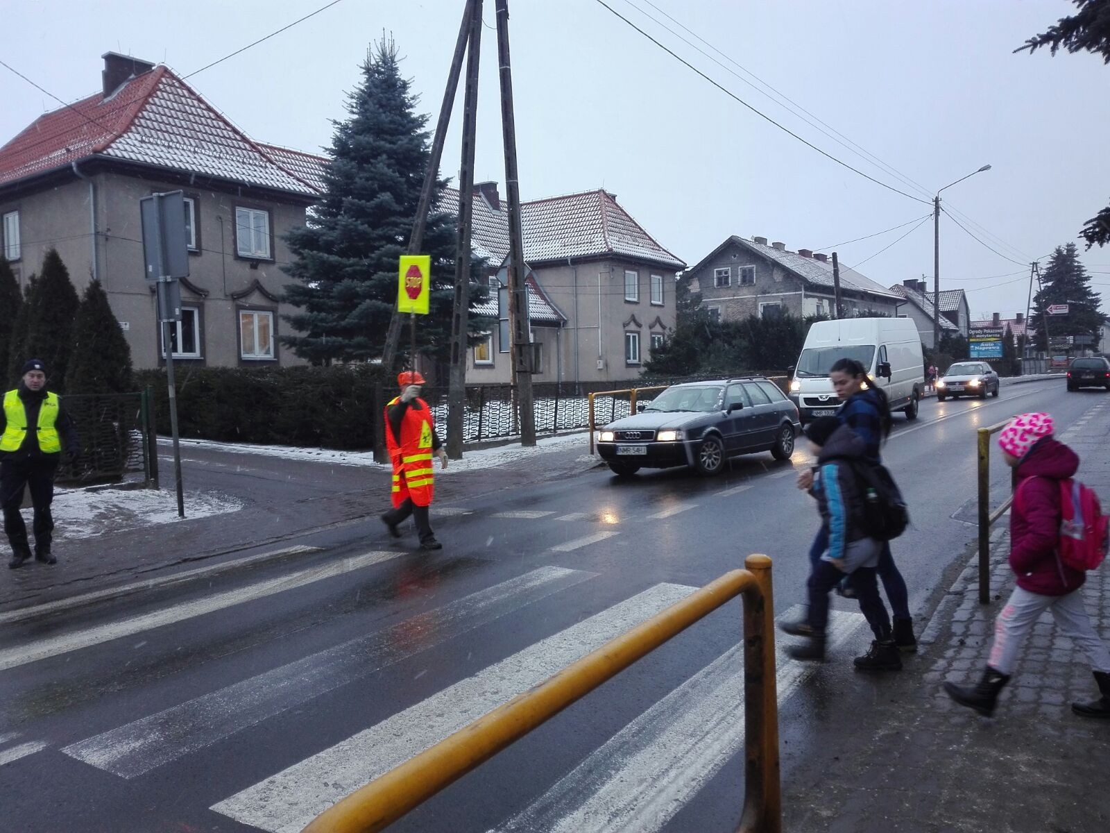 "Pan stopek" na przejściu dla pieszych w Marcinkowie
