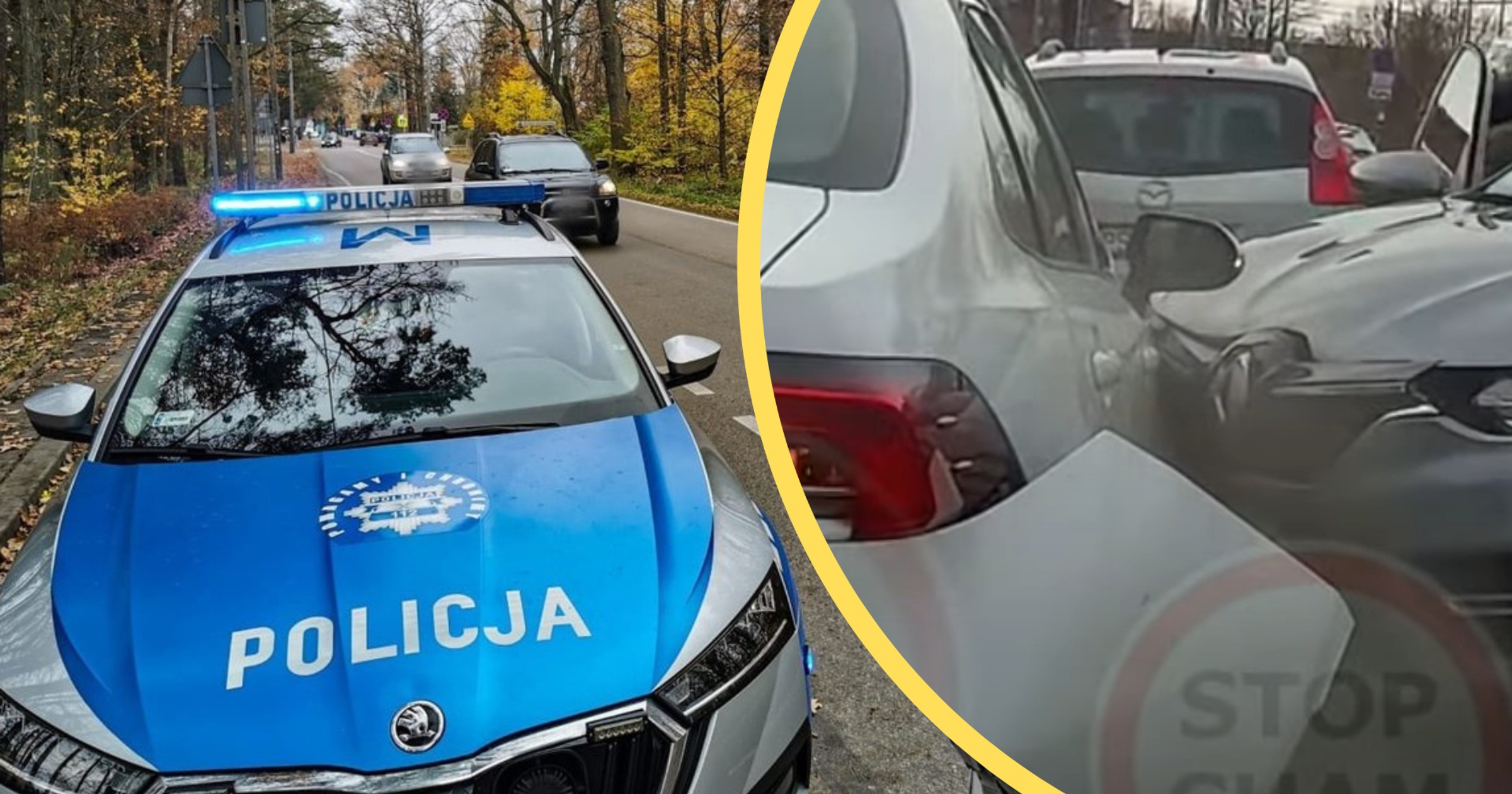 21-latek prowadził bez uprawnień (Screen: YouTube/Stop Cham)