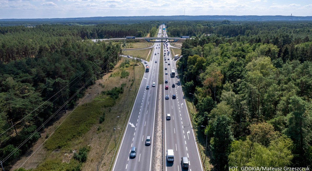 Ruch wakacyjny na S3/S6 w rejonie węzła Szczecin Dąbie