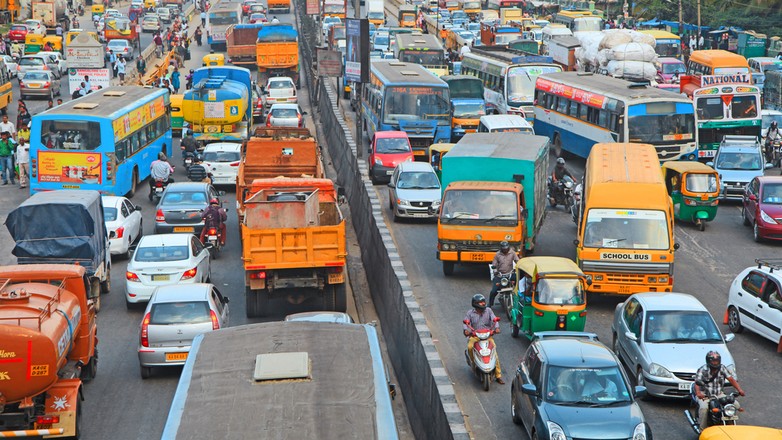 Korek w Bengaluru w Indiach