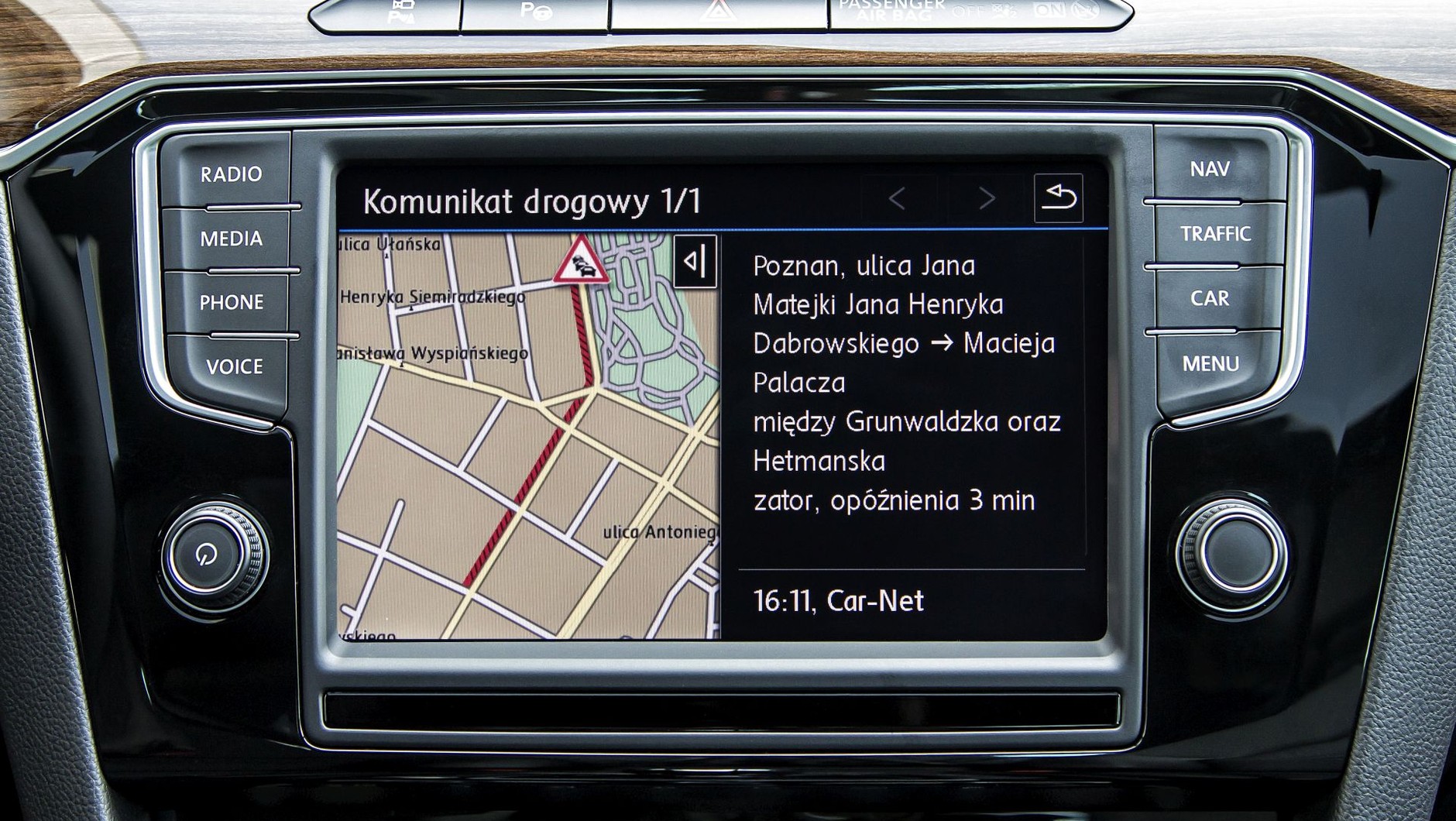 VW Tiguan Tech Day - informacje o korkach pochodzą z Car-Net oraz TMC