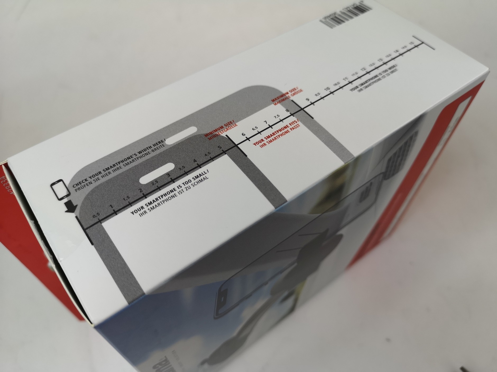 Łatwo dopasować telefon korzystać z miarki na opakowaniu