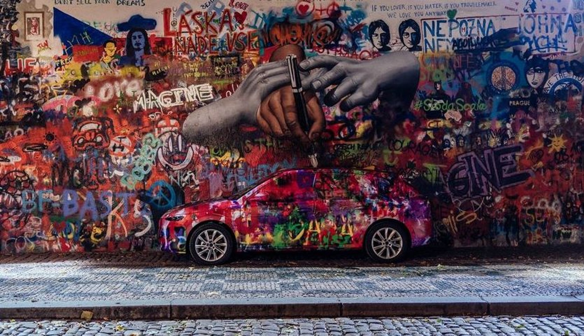 Skoda Scala graffiti