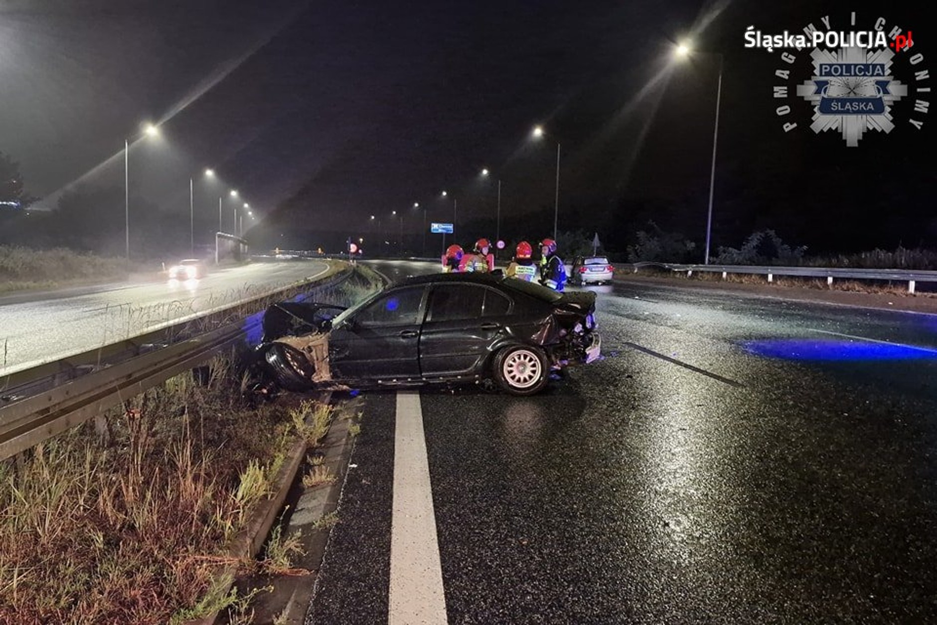 Wypadek na autostradzie A4 w Rudzie Śląskiej
