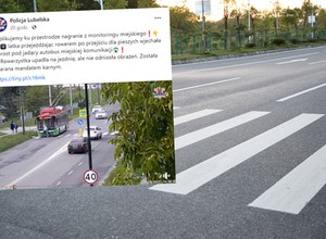 Rowerem wprost pod trolejbus. Wszystko się nagrało