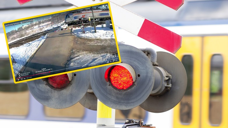 Świebodzin kierowca wjechał w bok pociągu