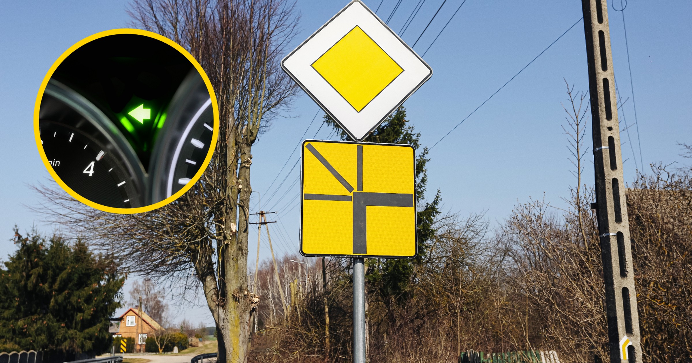 Kiedy włączyć kierunkowskaz na skrzyżowaniu z łamanym pierwszeństwem?