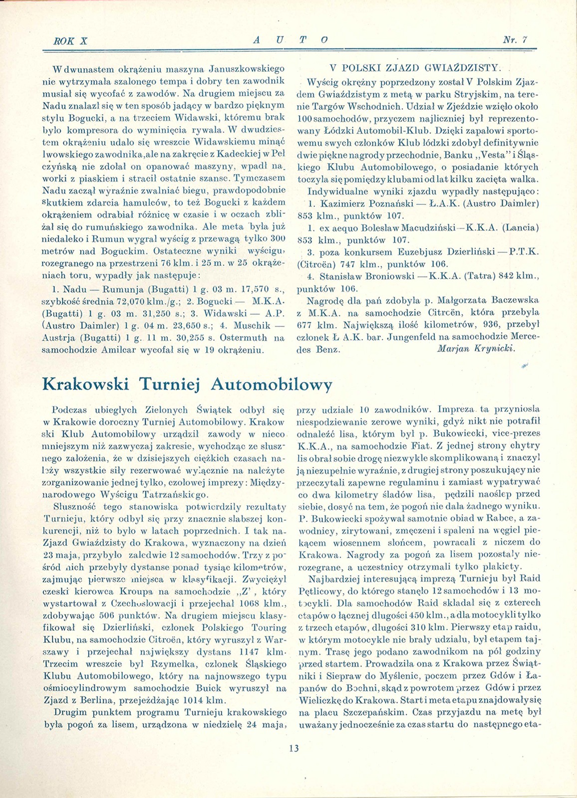 Wyścig we Lwowie w 1931 r.