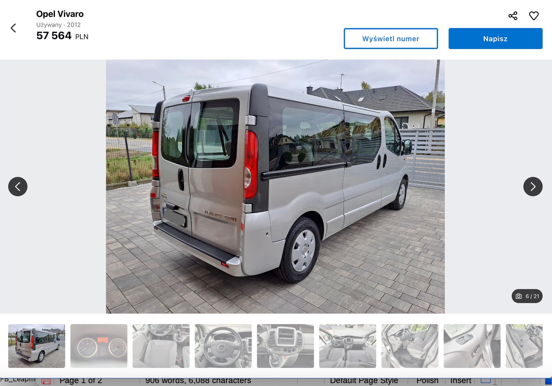 Ładne zdjęcia, ale cena, jak na rocznik, niemal zaporowa. Na szczęście było sporo przestrzeni do negocjacji.