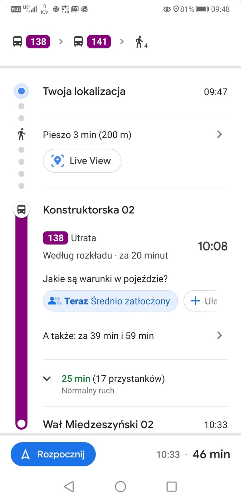 Sprawdź obłożenie w komunikacji miejskiej dzięki Google Maps