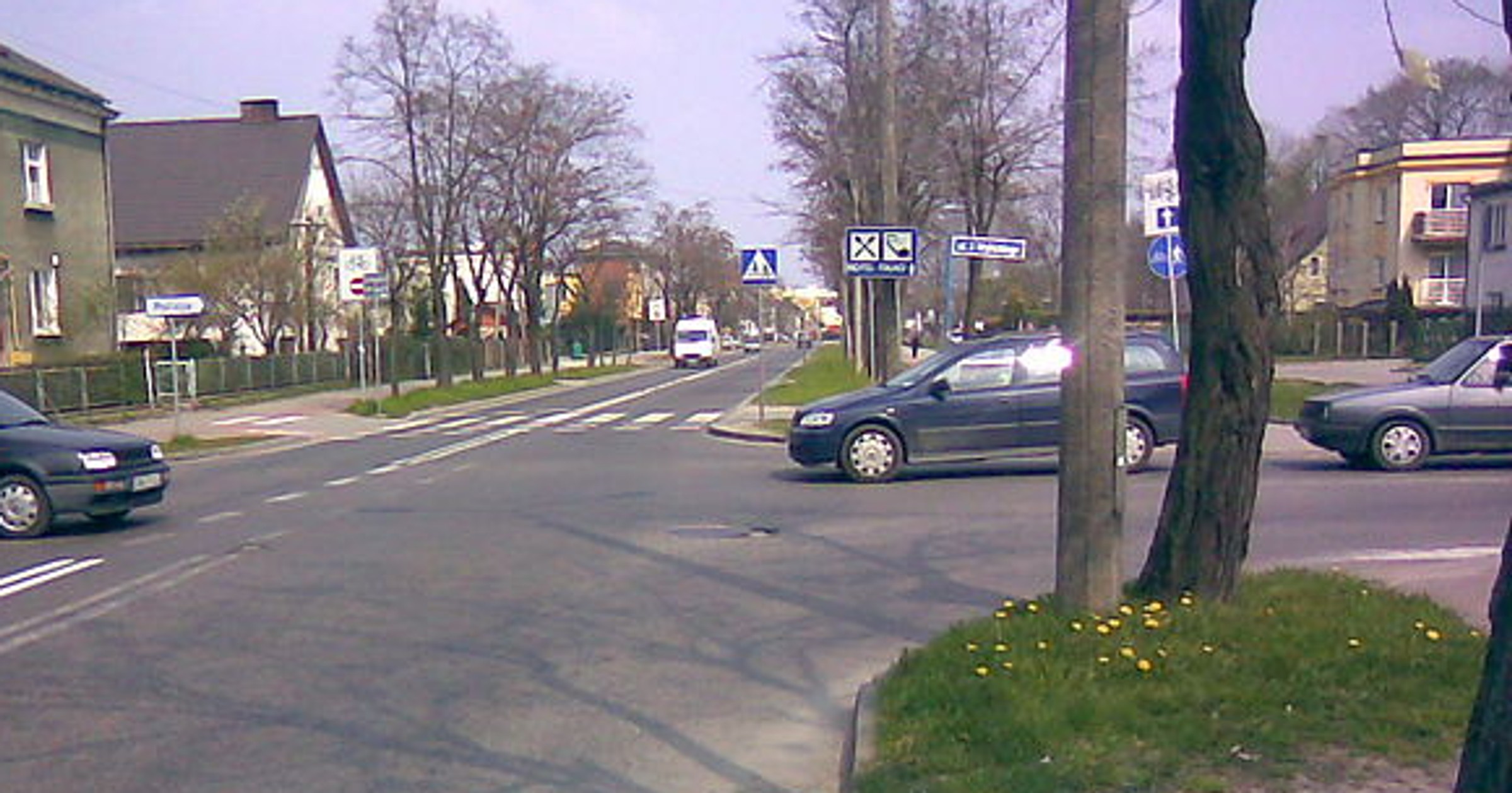 Zwężenie ulicy bez oznakowania