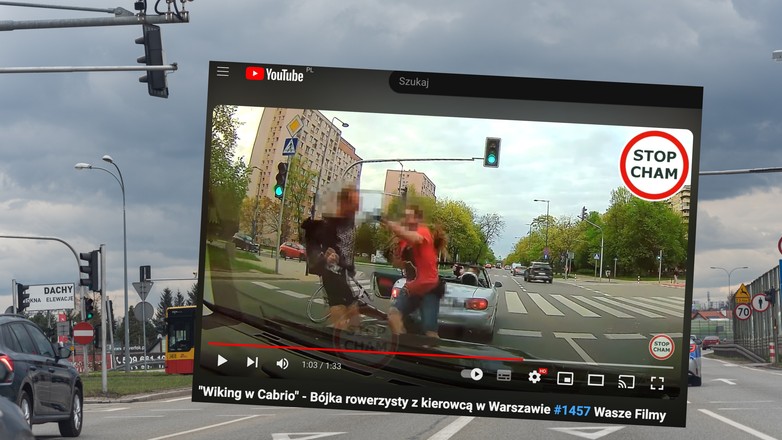 Wymuszenie pierwszeństwa zakończone bójką