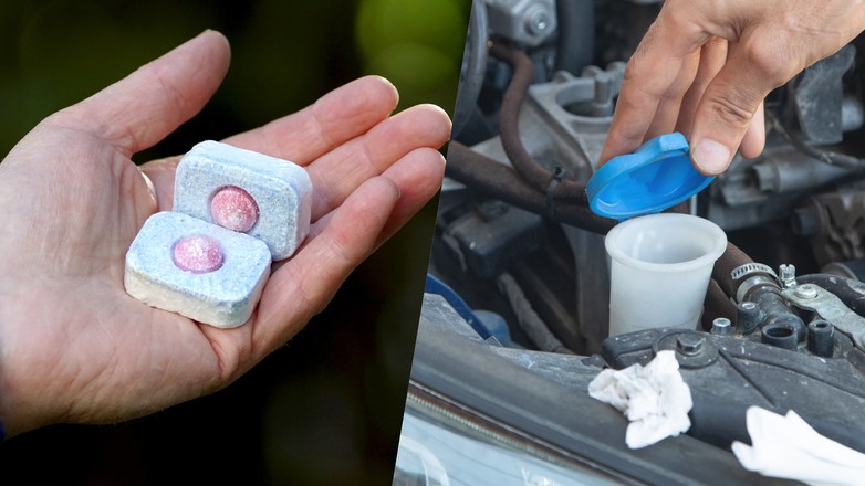 Płyn do spryskiwaczy z tabletek do zmywarki? Wyjaśniamy, dlaczego to kiepski pomysł