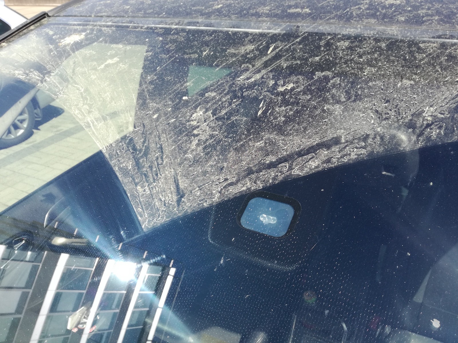 Żółty osad na samochodach