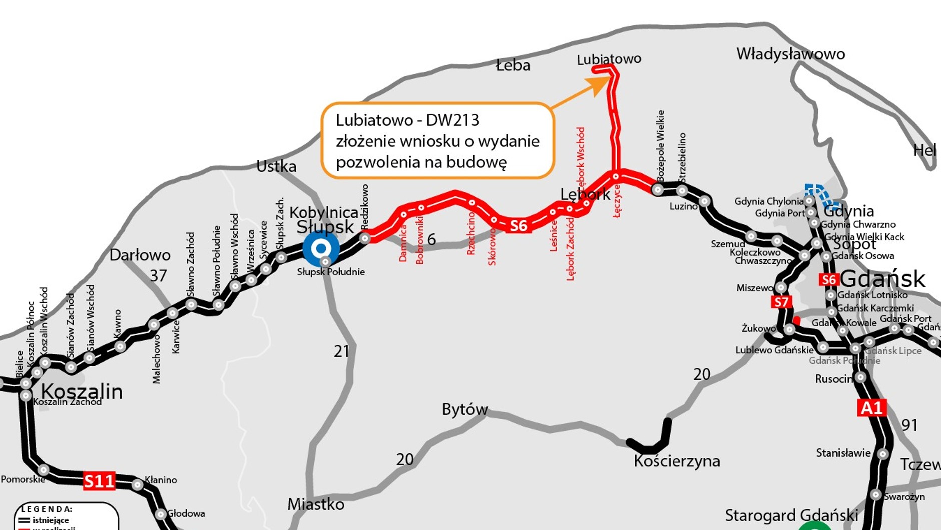 Plan orientacyjny inwestycji drogowych w woj. pomorskim