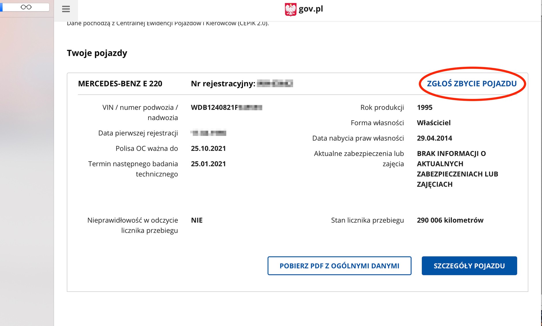 Na liście aut nie do zgłoszenia sprzedaży ma samochodów, które kuoujący zdążył zarejestrować