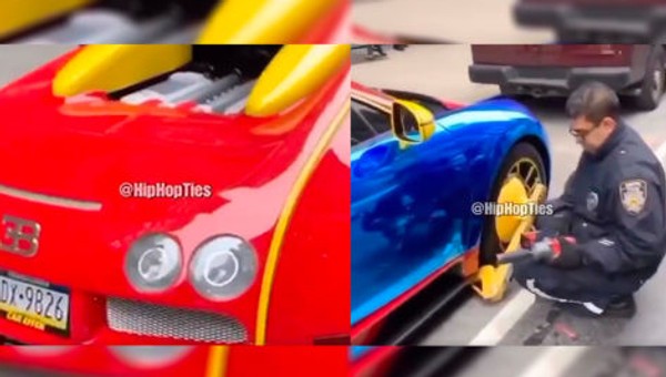 Bugatti Veyron – policja zniszczyła felgi