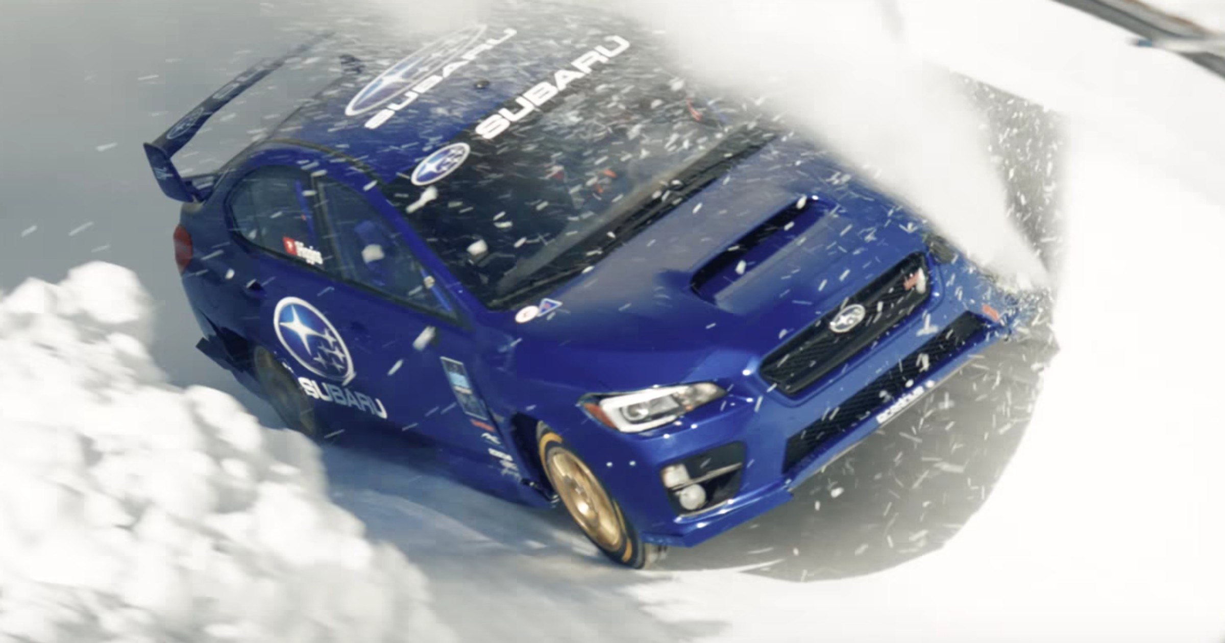 Subaru WRX STI na torze bobslejowym
