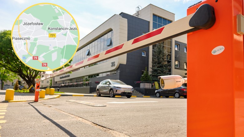 Szlaban niezgody w Piasecznie (Screen: Google Maps)