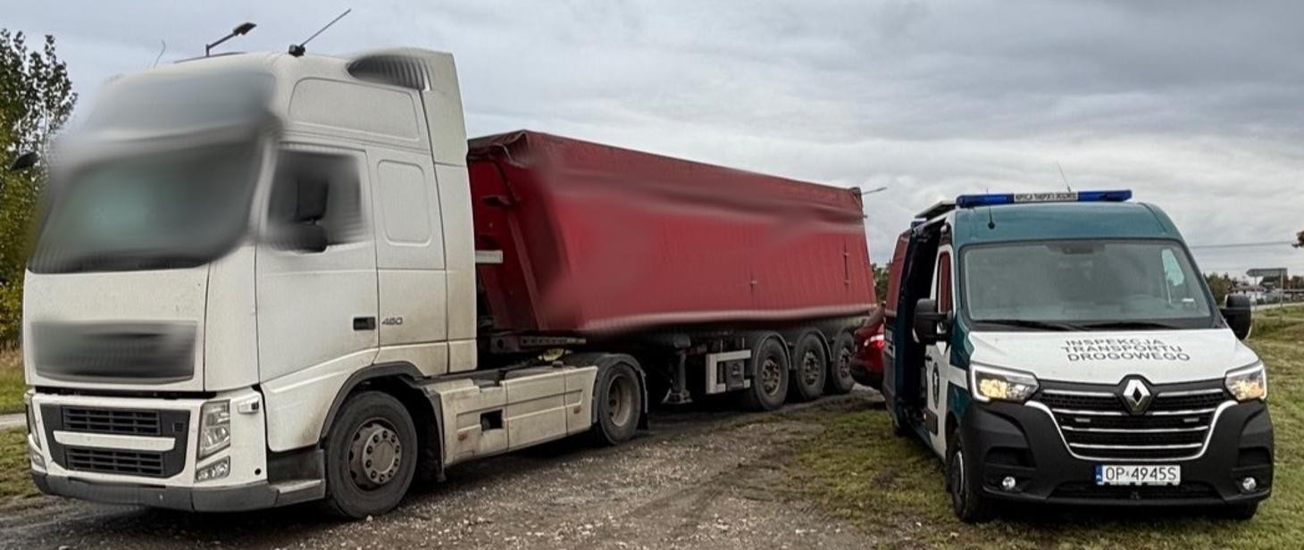 Kontrola drogowa inspektorów z kędzierzyńsko-kozielskiego oddziału opolskiej ITD