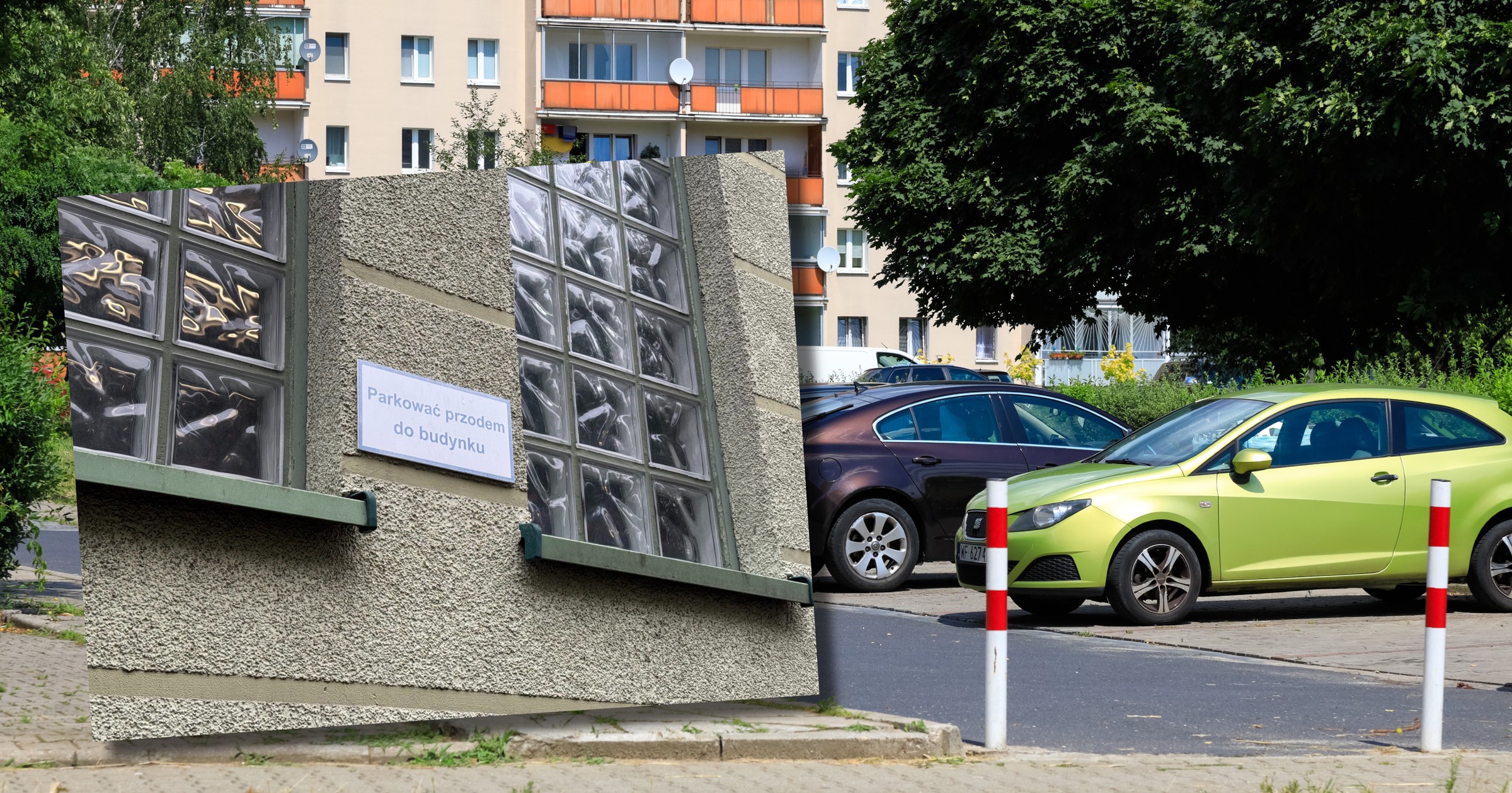 Zakaz parkowania tyłem do budynku. Czy można za to dostać mandat?