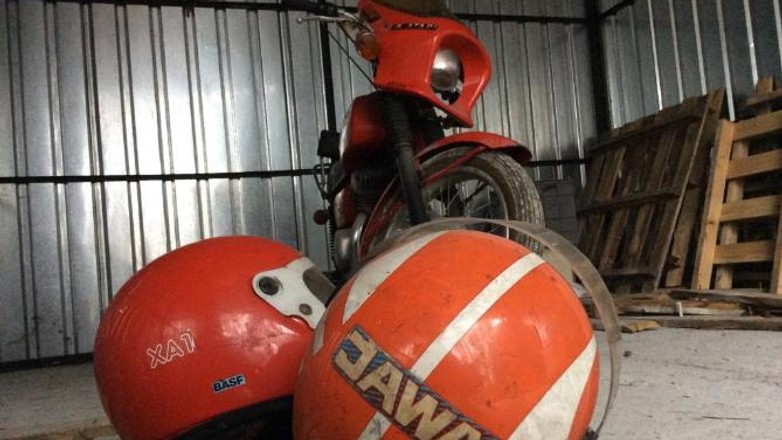 Jawa CZ350 z napadu na bank w 1988 roku