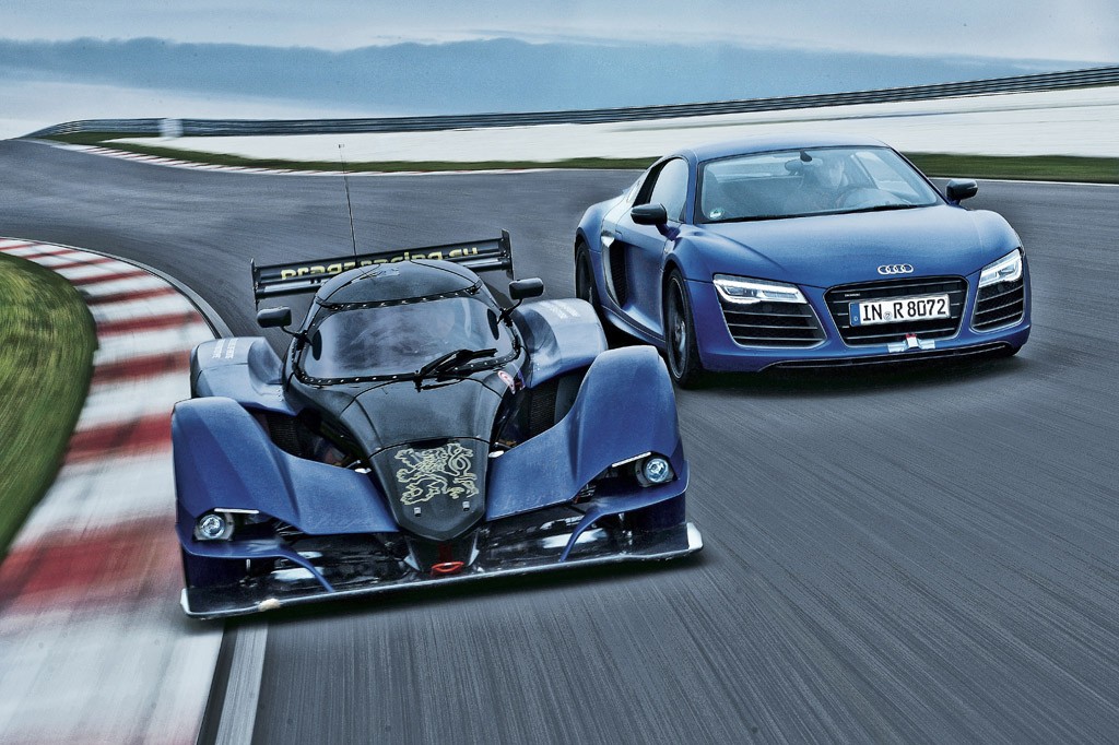 Praga R1 w starciu z Audi R8: diabeł jeździ sobie Pragą