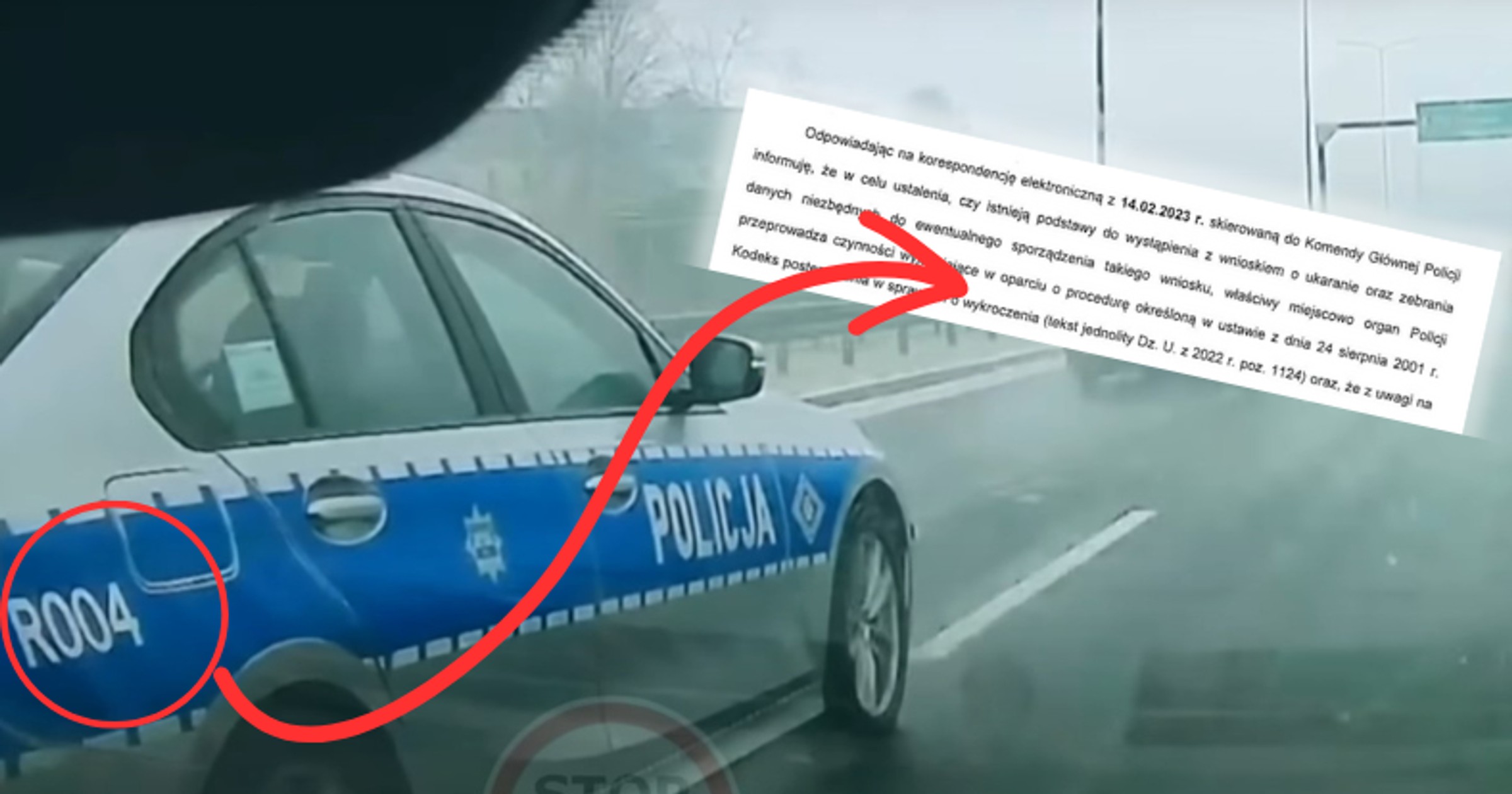 Policjanci sprawdzą zachowanie jednego z funkcjonariuszy  (Screen: YouTube/Stop Cham)