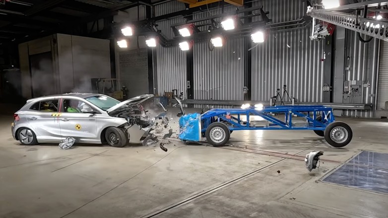 Test zderzeniowy MG 3przeprowadzony przez Euro NCAP