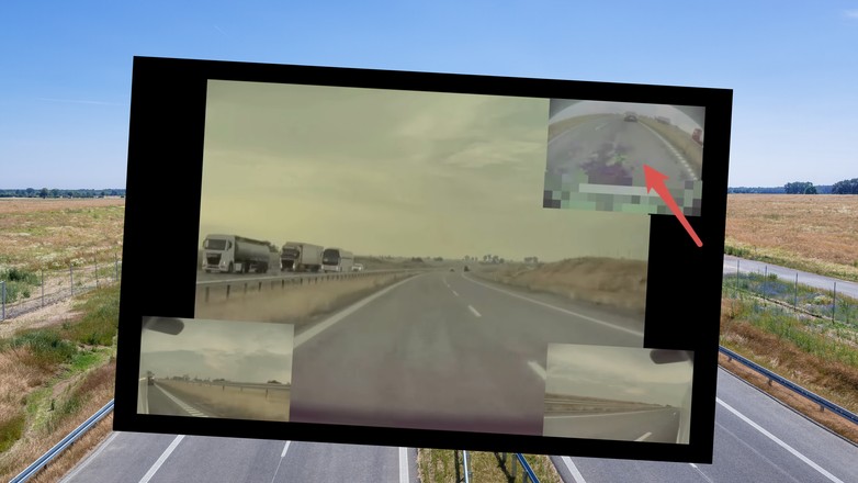 Kobieta w Tesli nie spała i nagrała film