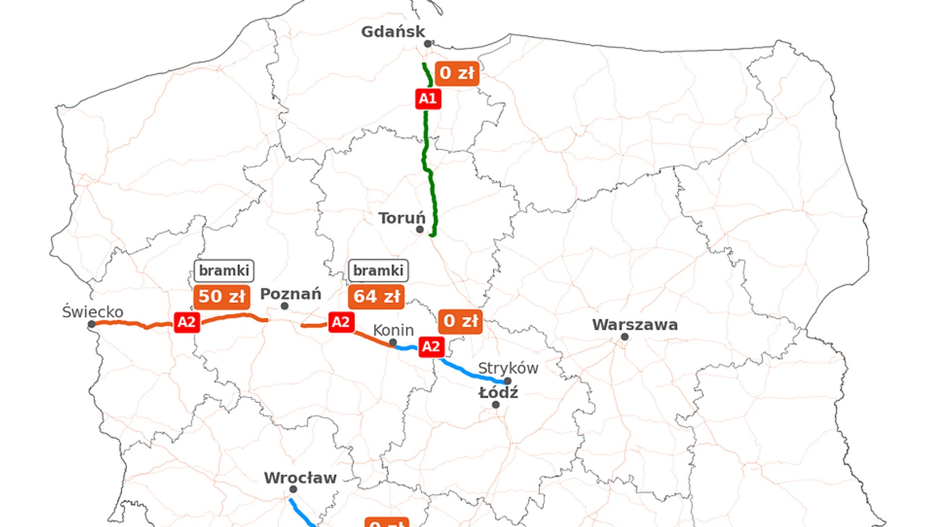 Płatne odcinki autostrad