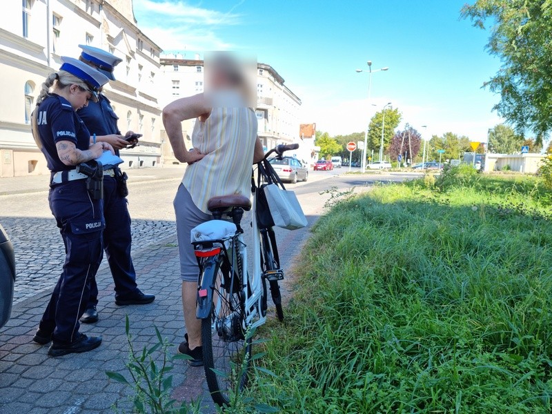 zatrzymany rowerzysta