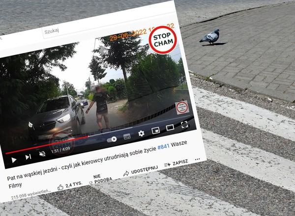 Pojedynek na wąskiej drodze. Kierowcy doprowadzili do pata drogowego [WIDEO]