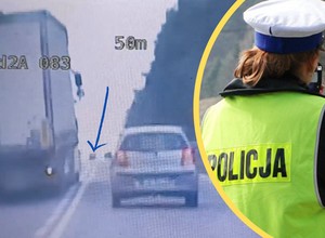 Ciężarówka "szła" na czołówkę z osobówką. Policja ujawniła nagranie