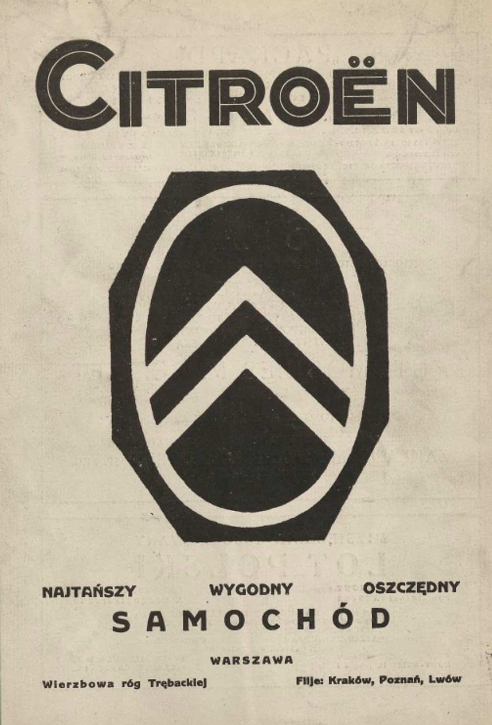 Reklama Citroena. Rok 1924