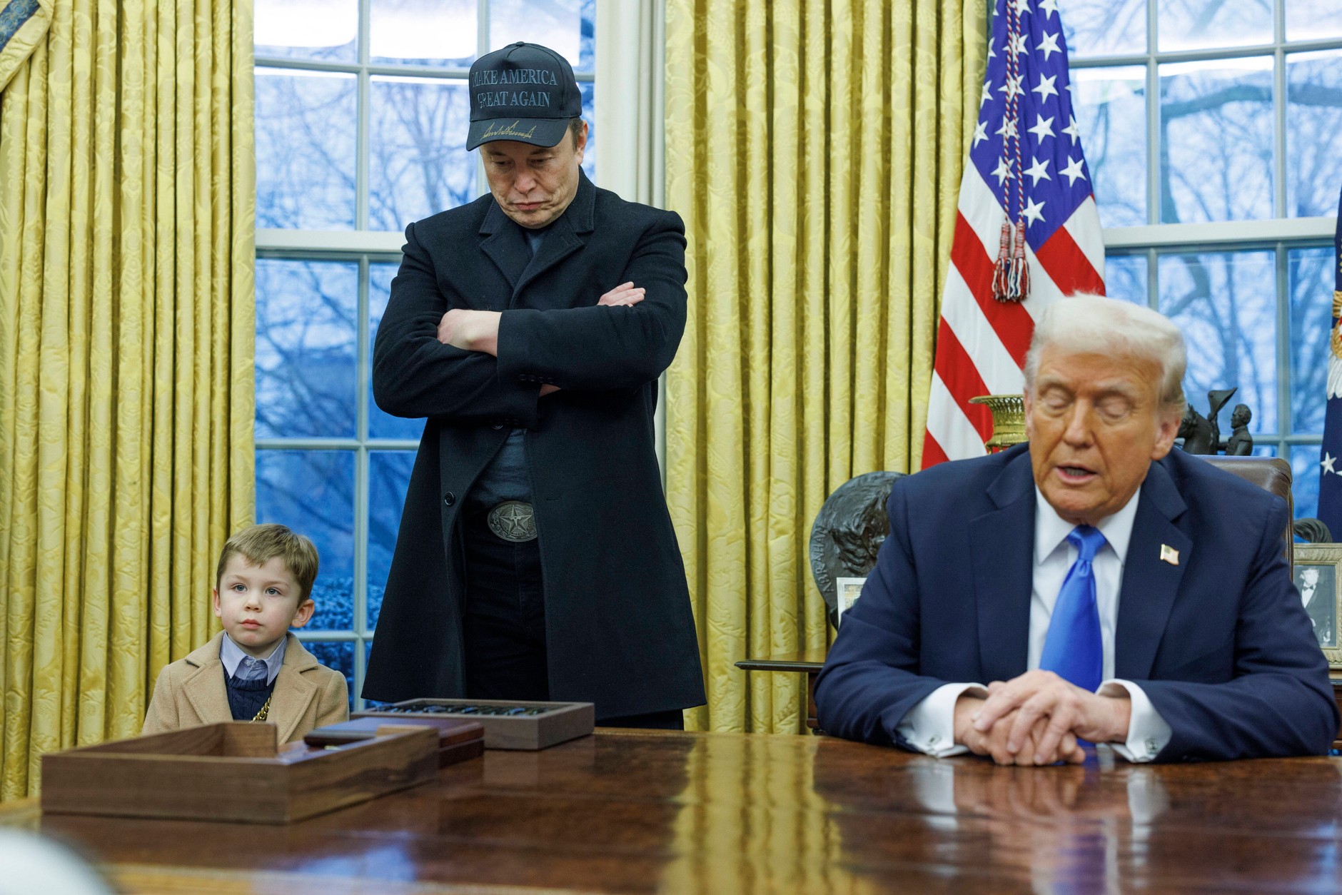 Elon Musk i Donald Trump w Białym Domu (11 lutego 2025 r.)