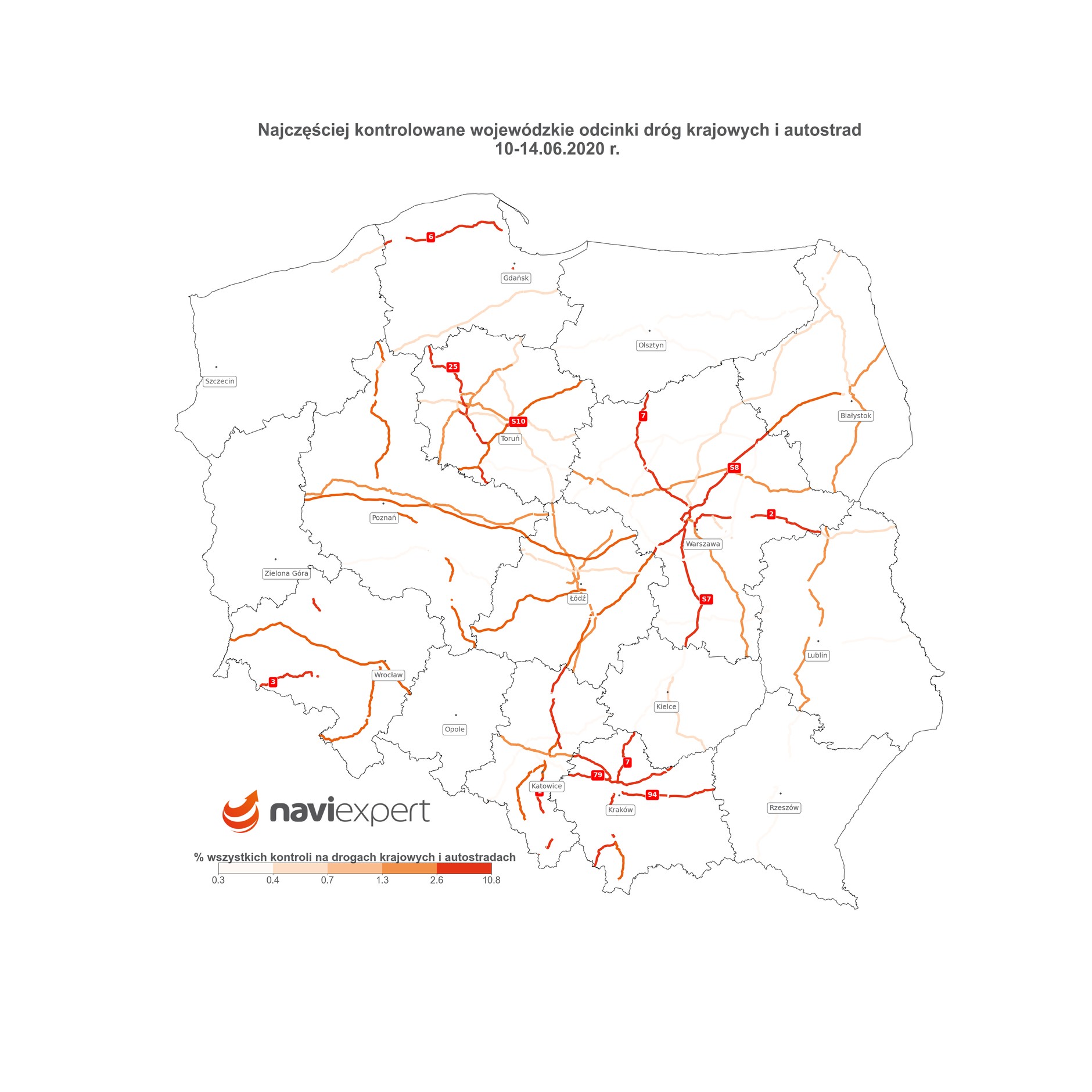 Najczęściej kontrolowane drogi w Polsce