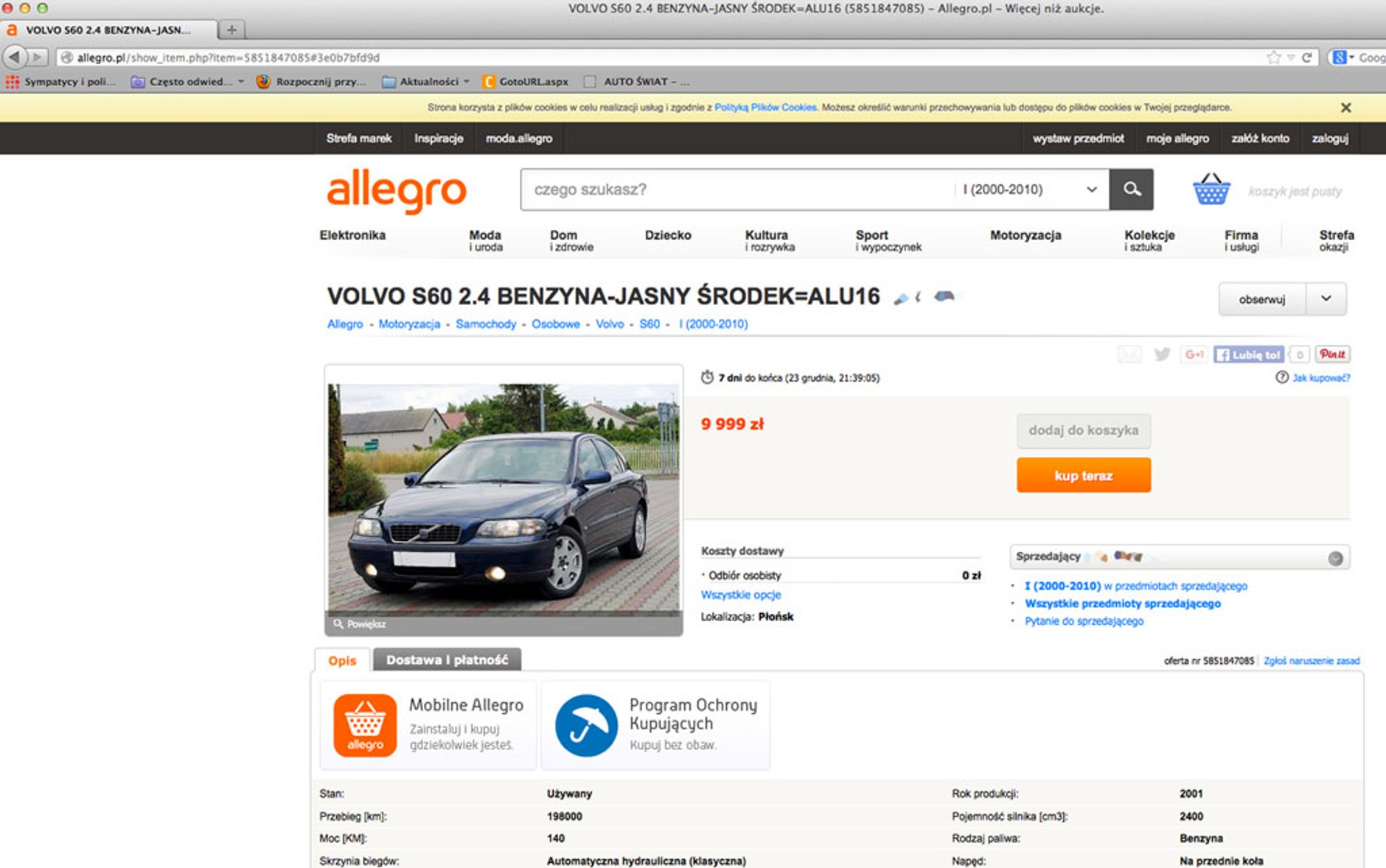 Auto z ogłoszenia - Volvo S60 ładne tylko na zdjęciach