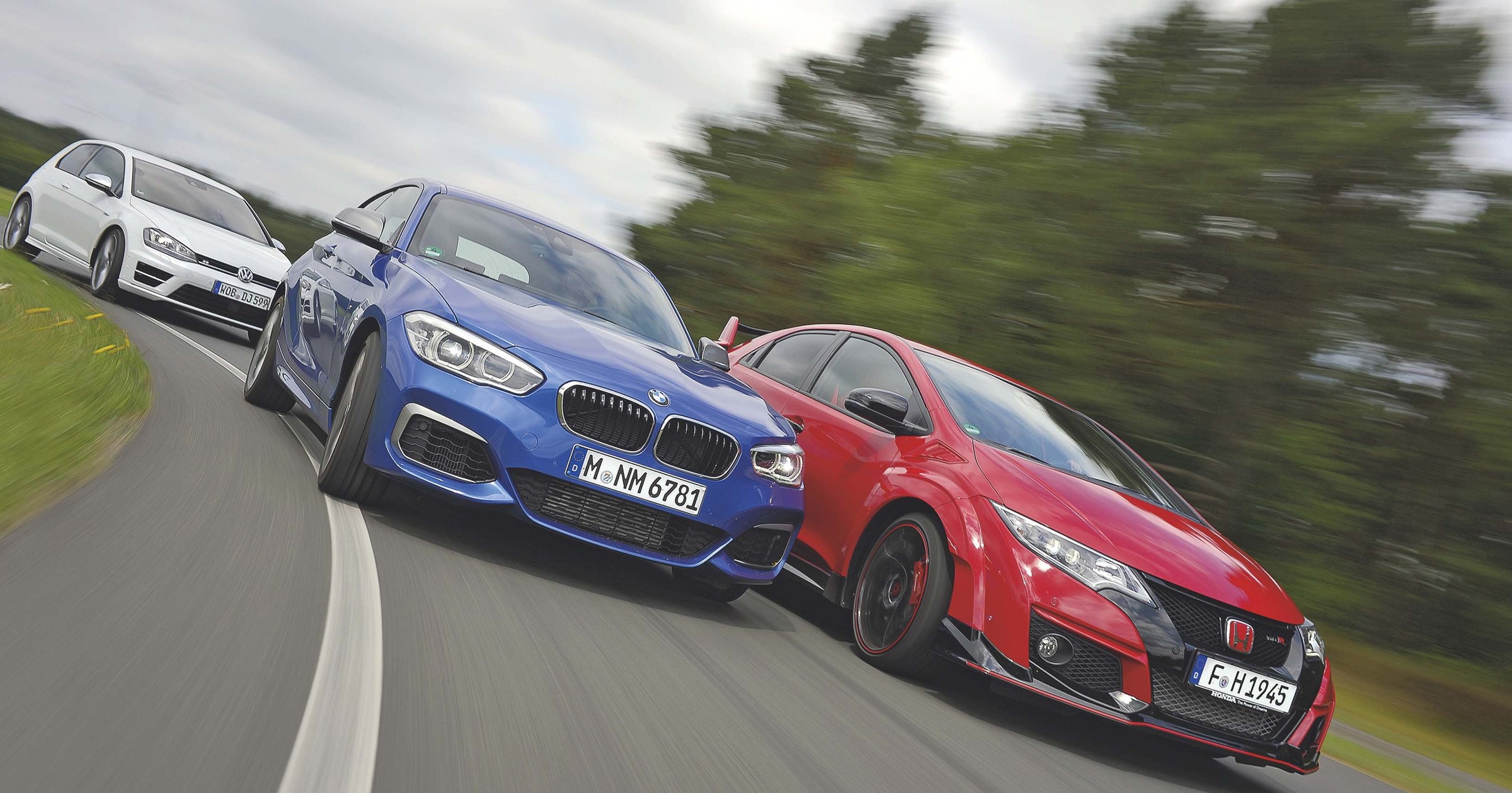 Porównanie: Honda Civic Type R Turbo, BMW M135i, VW Golf R