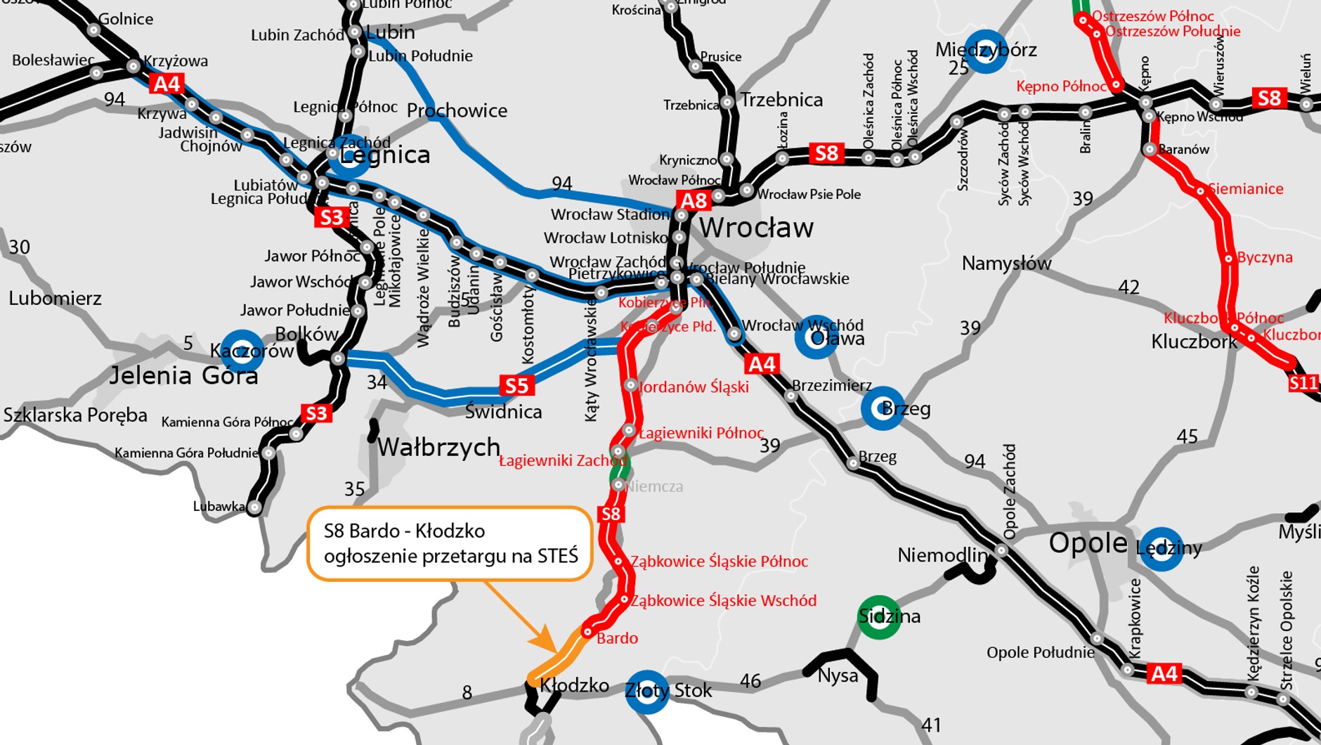S8 - Bardo - Kłodzko
