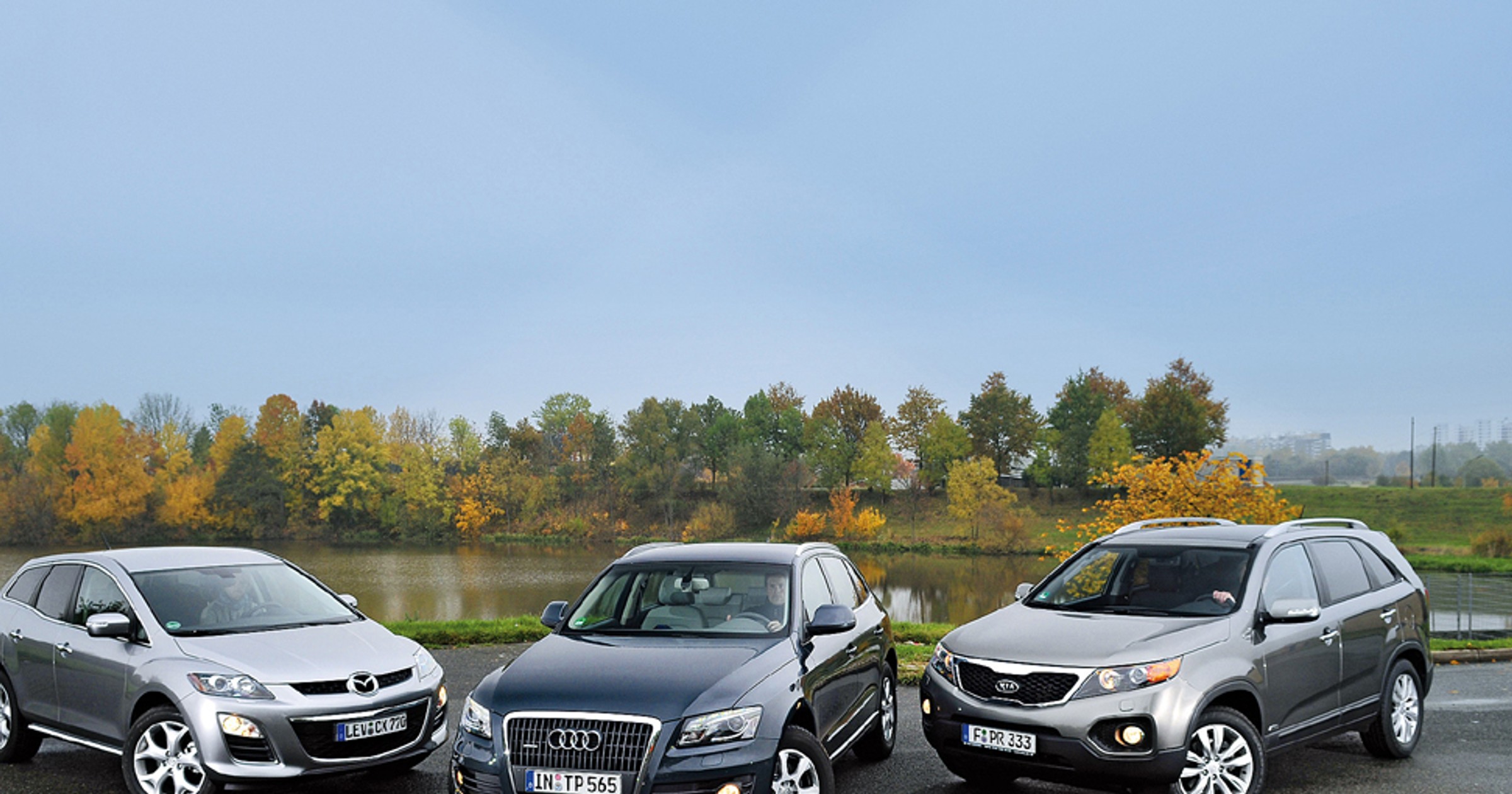 SUV-y  na wyższym poziomie: Mazda CX7 kontra Audi Q5 i Kia Sorento